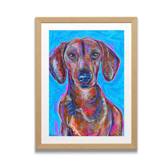 Dachshund Dog Art Print Pet Gift: 11x14