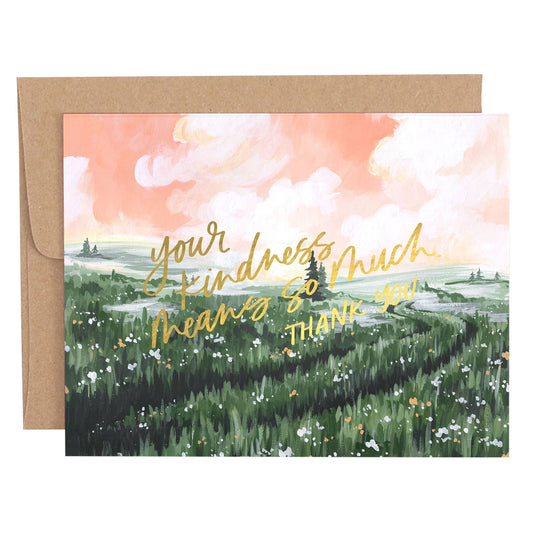 Mystic Plains Thank You Greeting Card: Single