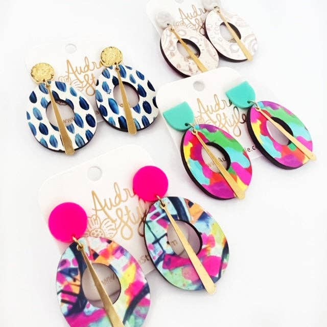 Colorful Bold Summer Statement Earring