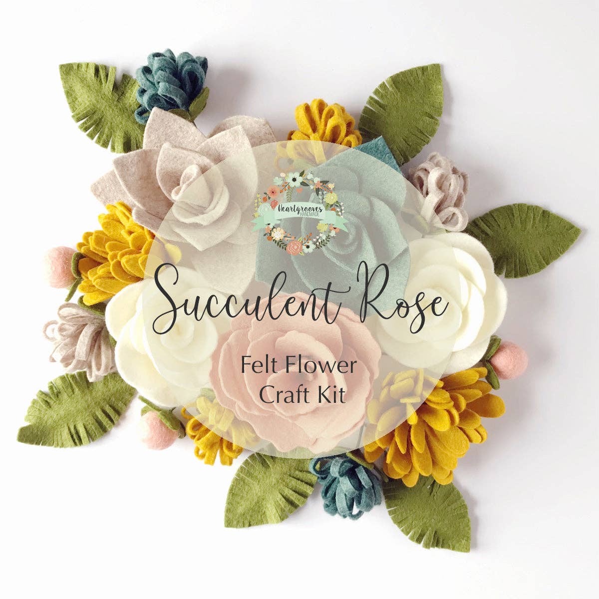 Felt Flower Craft Kit | Succulent Rose