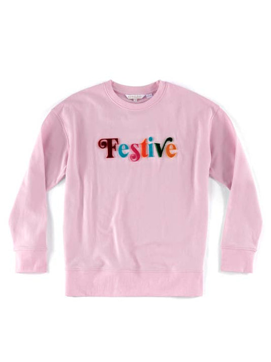 "FESTIVE" SWEATSHIRTS, Pink