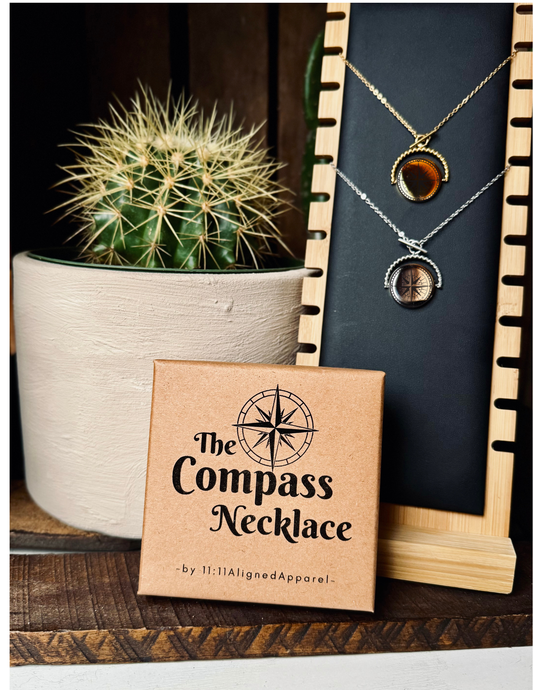 The Compass Necklace, A Symbol of Love and Direction : Silver