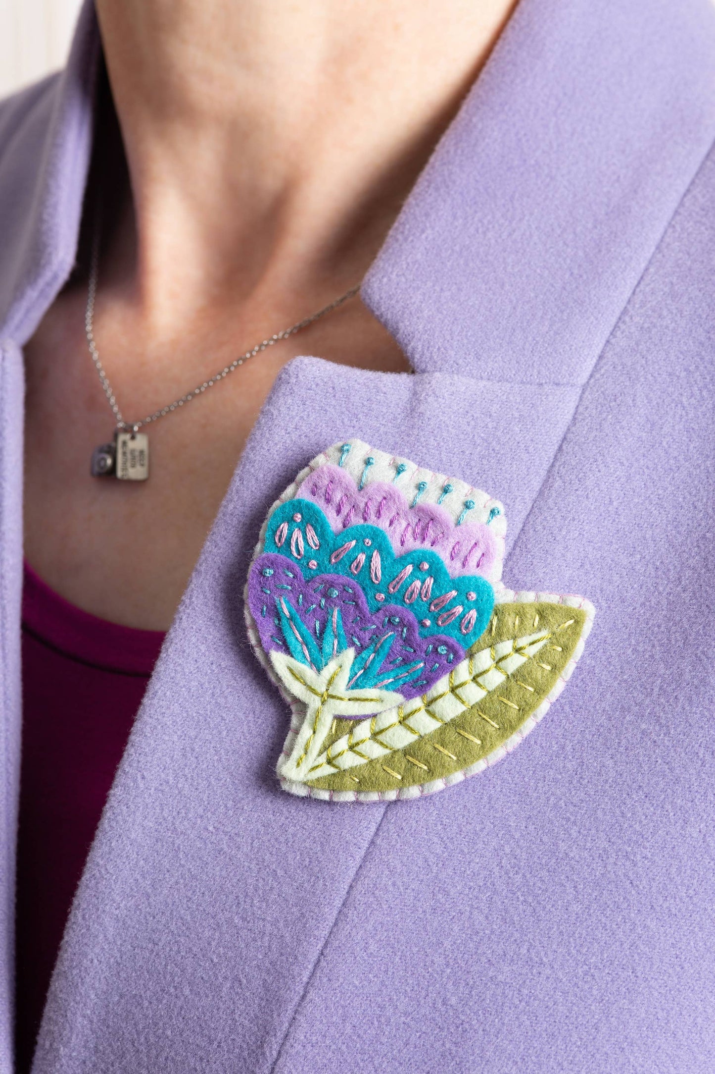 Vita Flower Felt Craft Brooch Kit | Complete Craft Kit