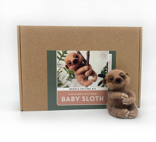 Needle Felting Kit, Baby Sloth