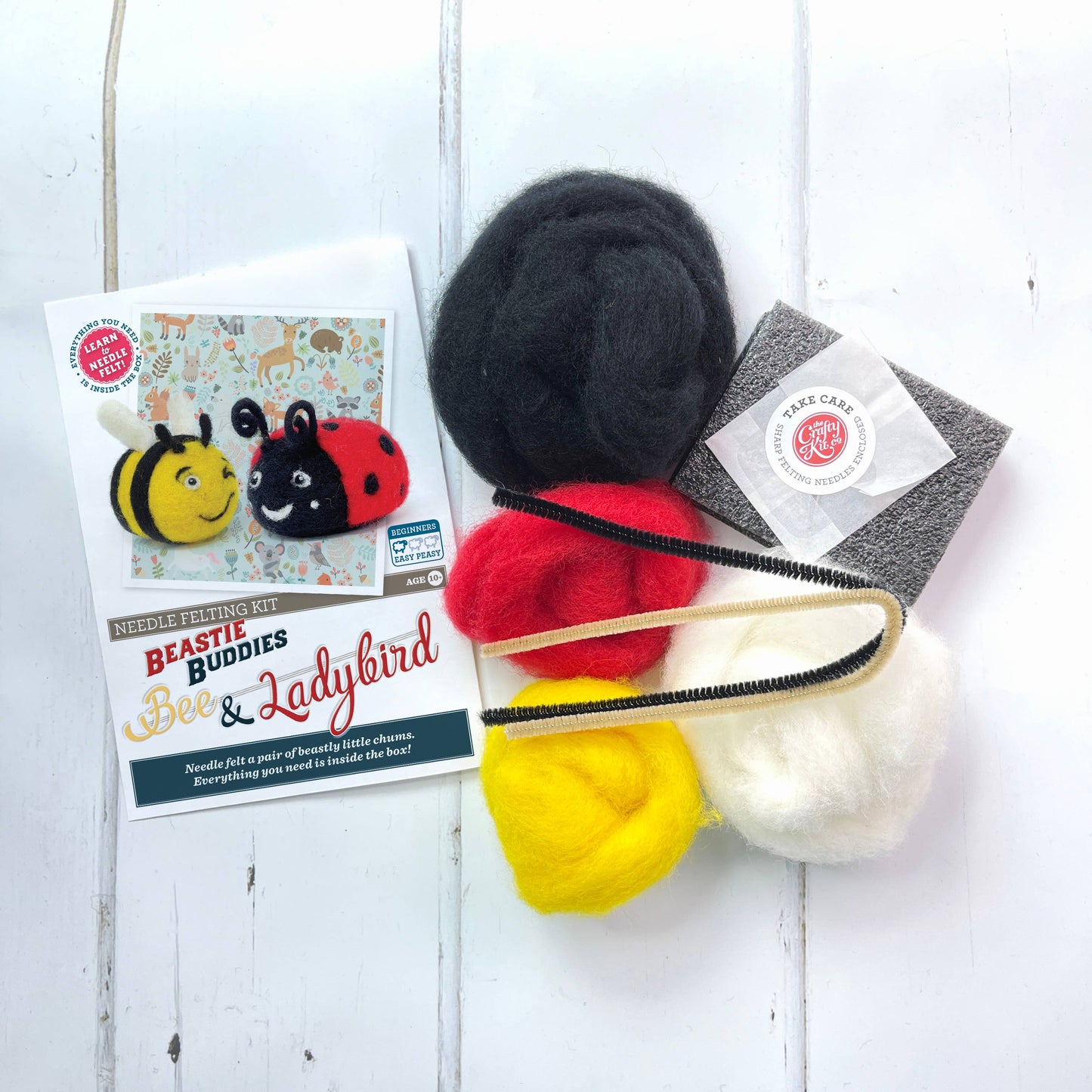 Beastie Buddies Bee & Ladybird Needle Felting Craft Kit