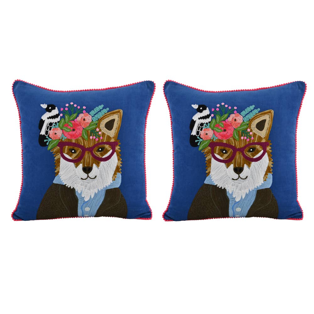 FOX PILLOW 18X18