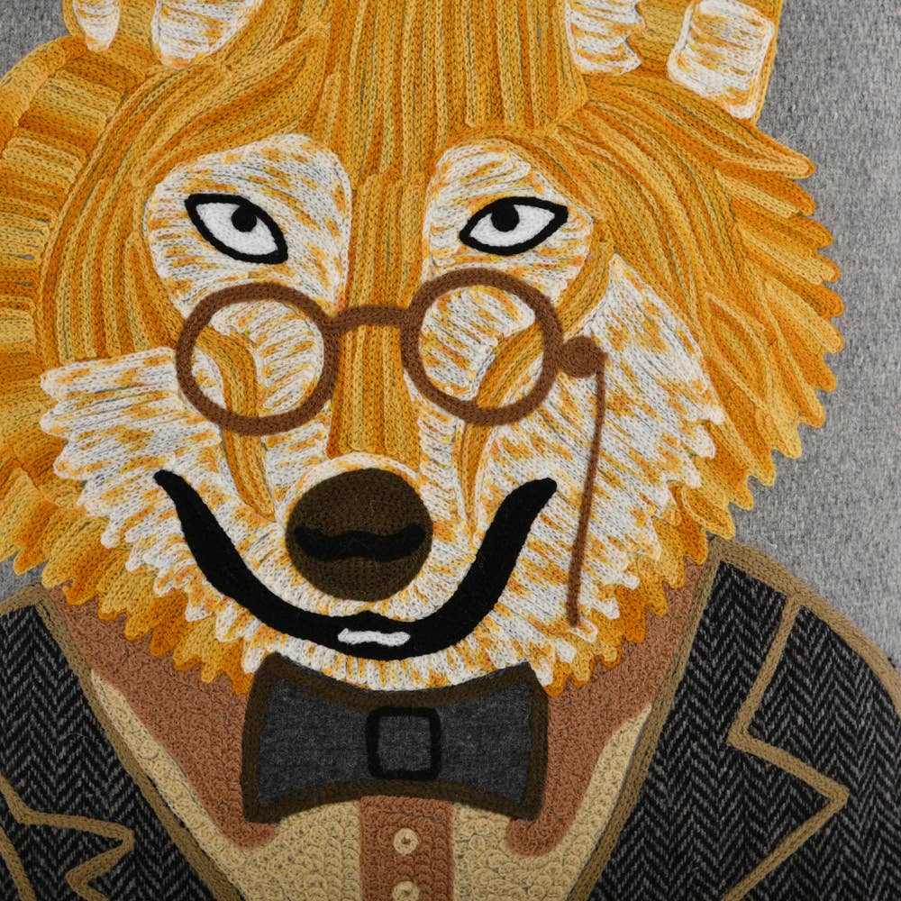 Mr. FOX FELT PILLOW 18X18