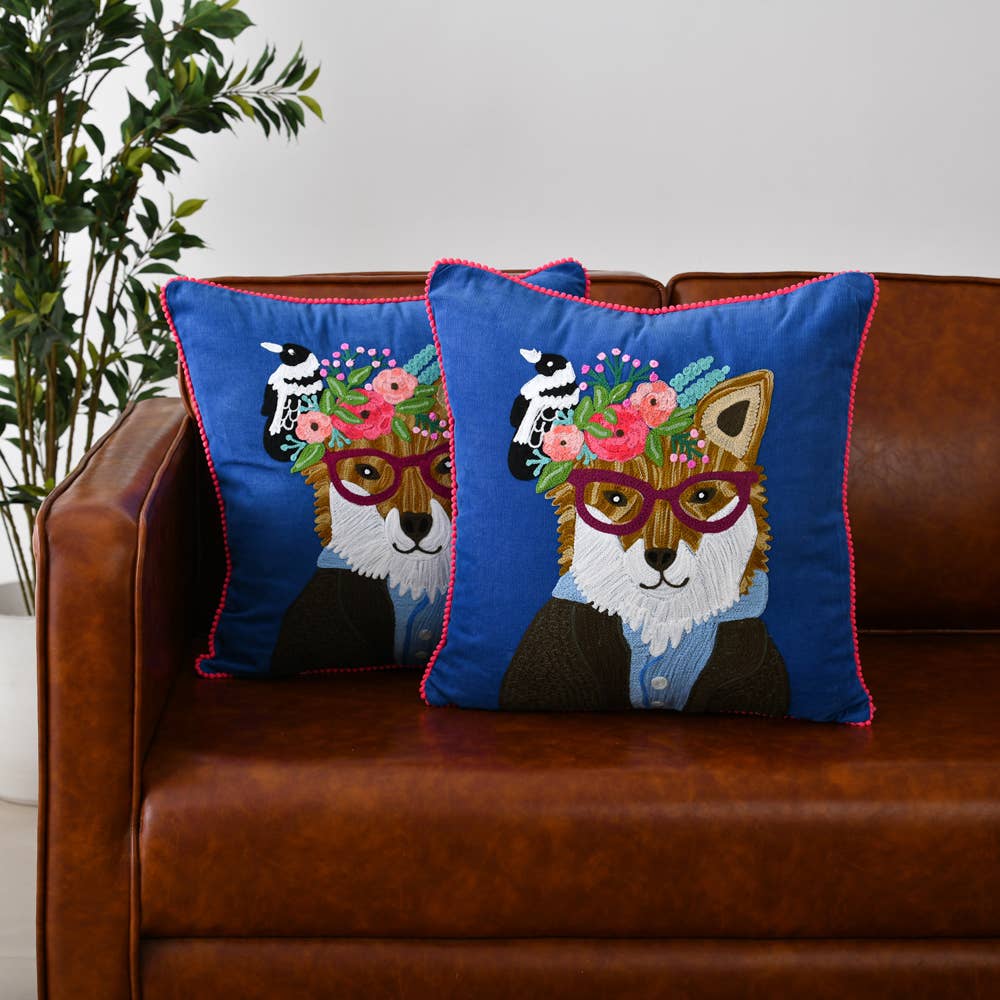 FOX PILLOW 18X18