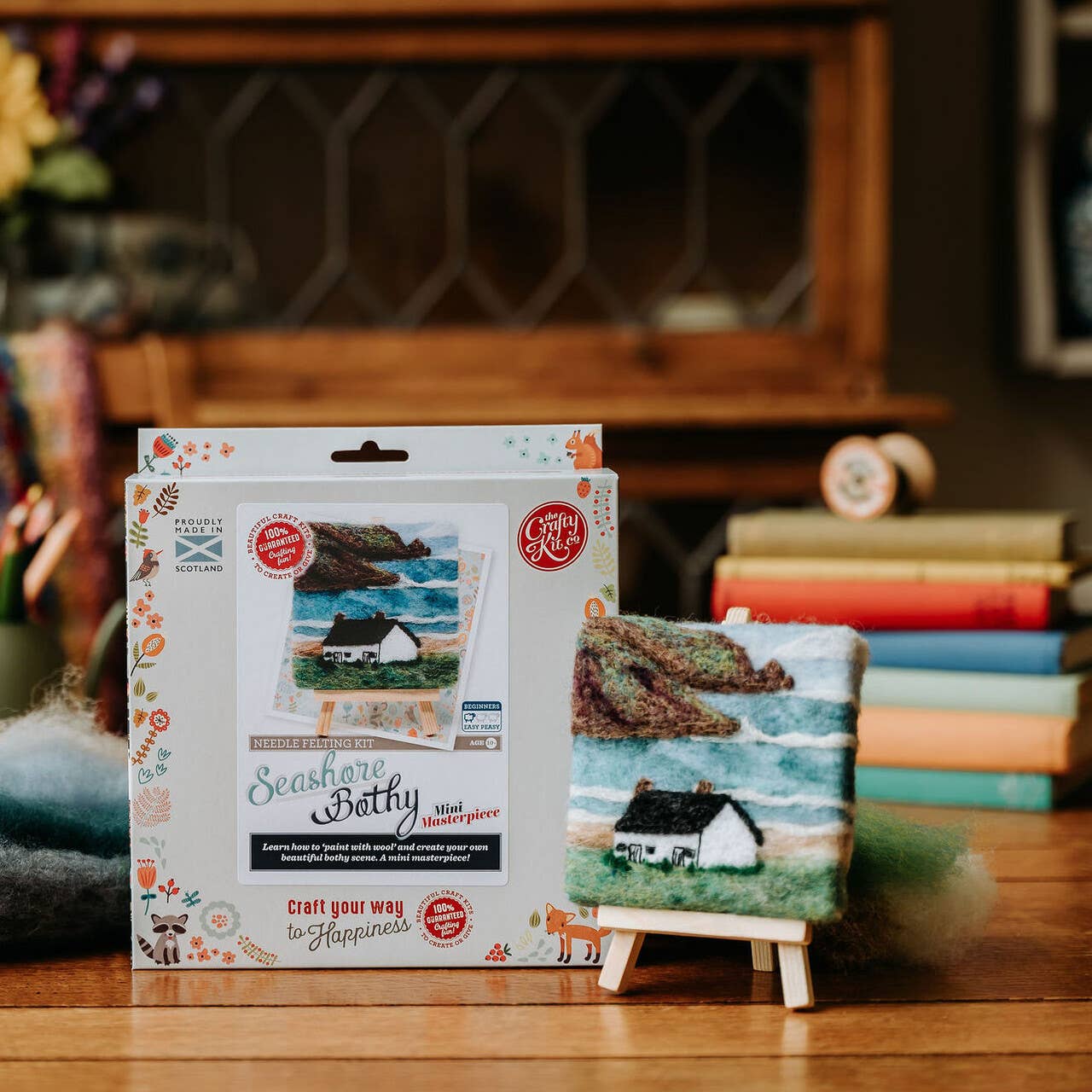 Paint with Wool: Mini Masterpiece Seashore Bothy Craft Kit