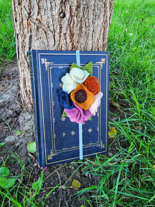 Felt Bookmark - Rusty Rose