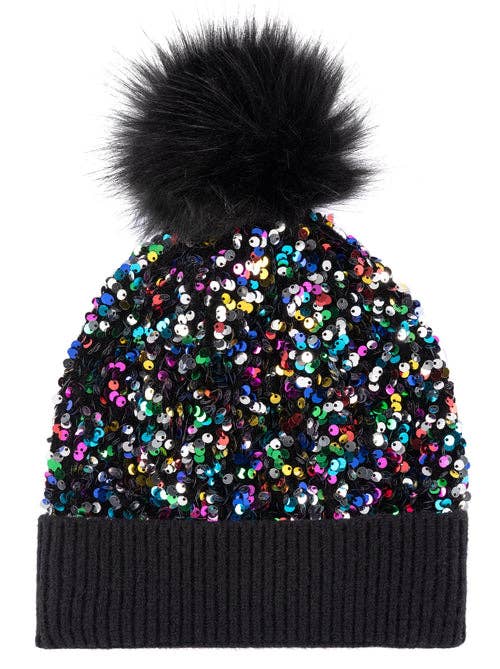 FIESTA SEQUIN HAT: Black