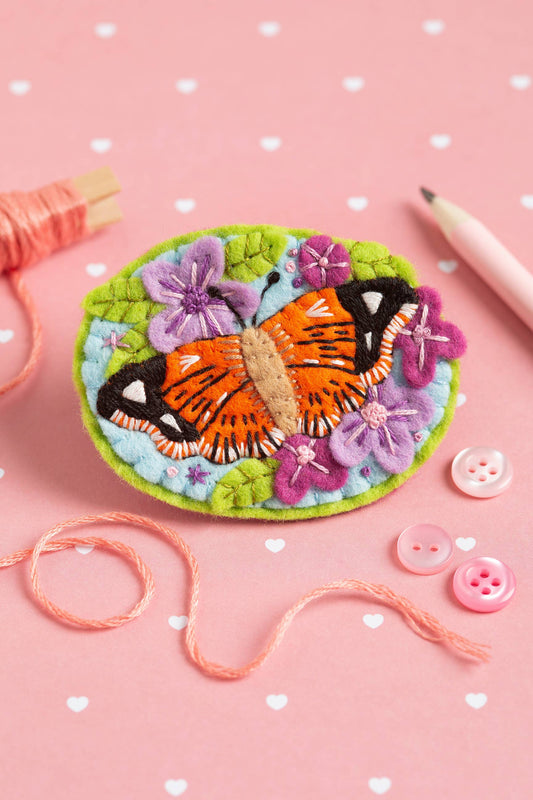 Butterfly Felt Craft Brooch Kit | Complete Craft Kit