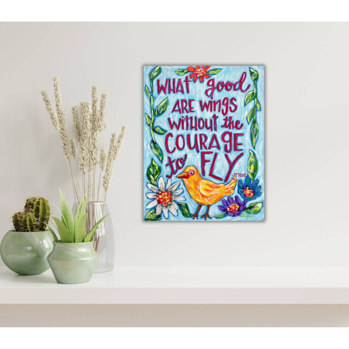 Atticus Finch Quote Reproduction Paper or Canvas Art Print: 5x7 on paper