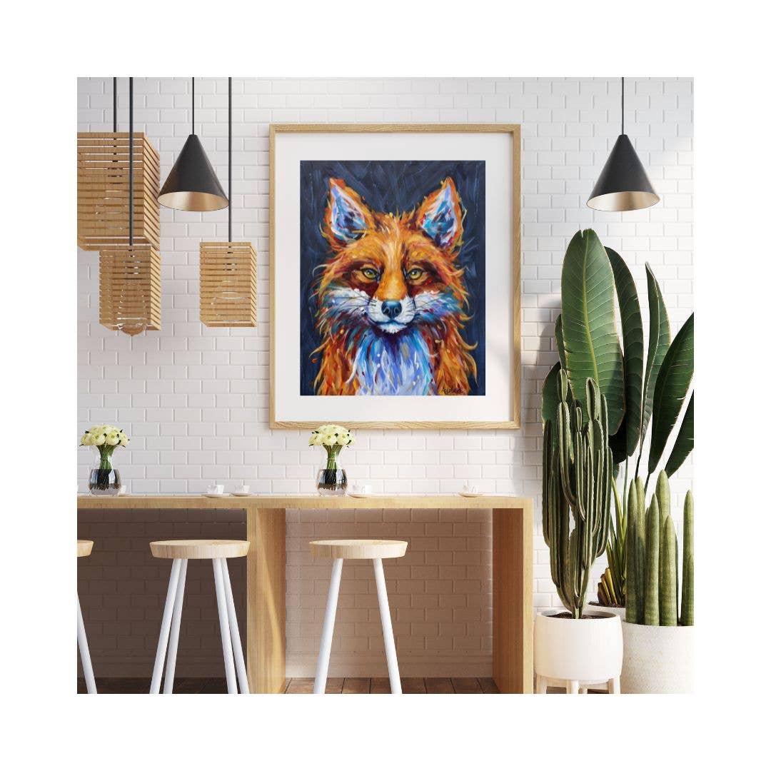 Fox Reproduction Art Print - On Paper or Canvas: 8x10 on canvas