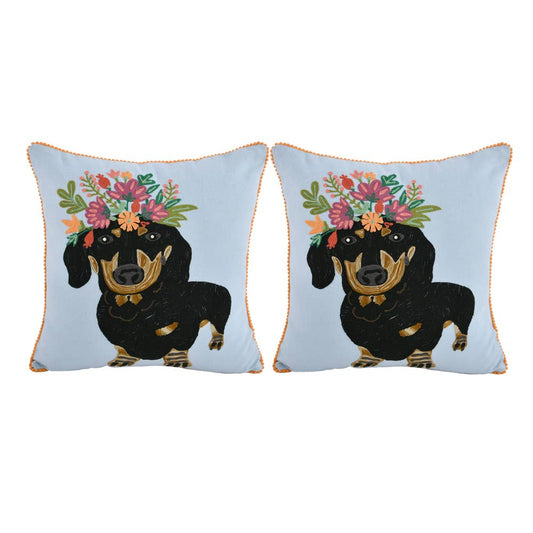 DAUSHUND DOG PILLOW 18x18"