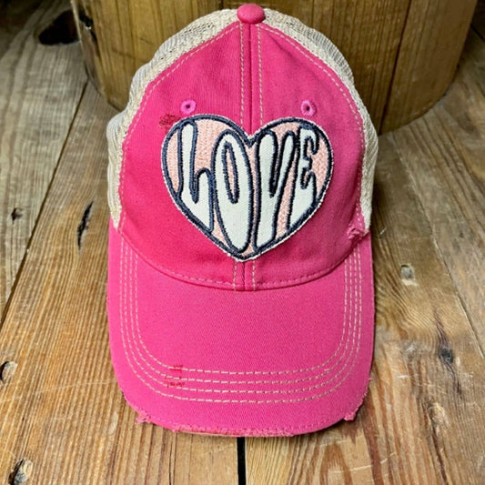 Love Hat on Pink