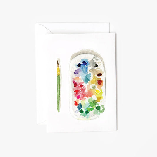Paint palette mini notecard