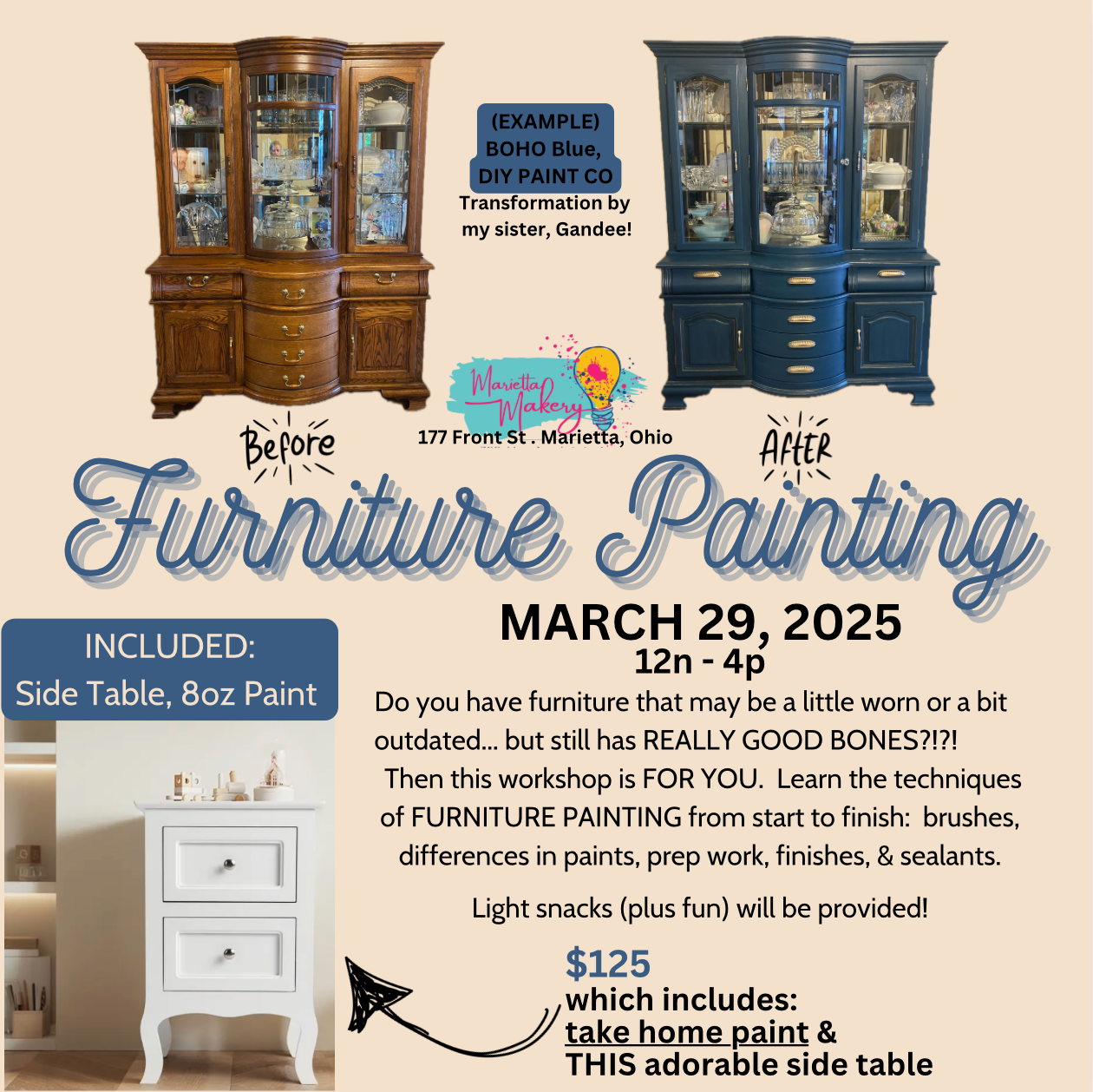 3/29/25 Furniture Painting 101