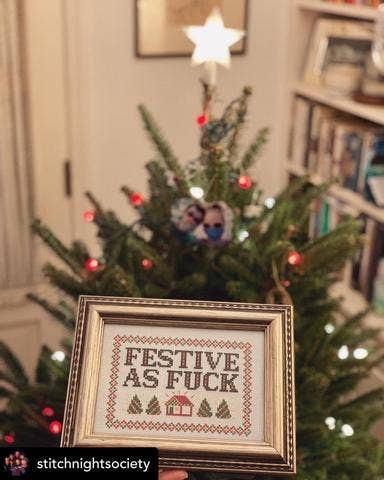Festive As F*ck: Deluxe Cross Stitch Kit