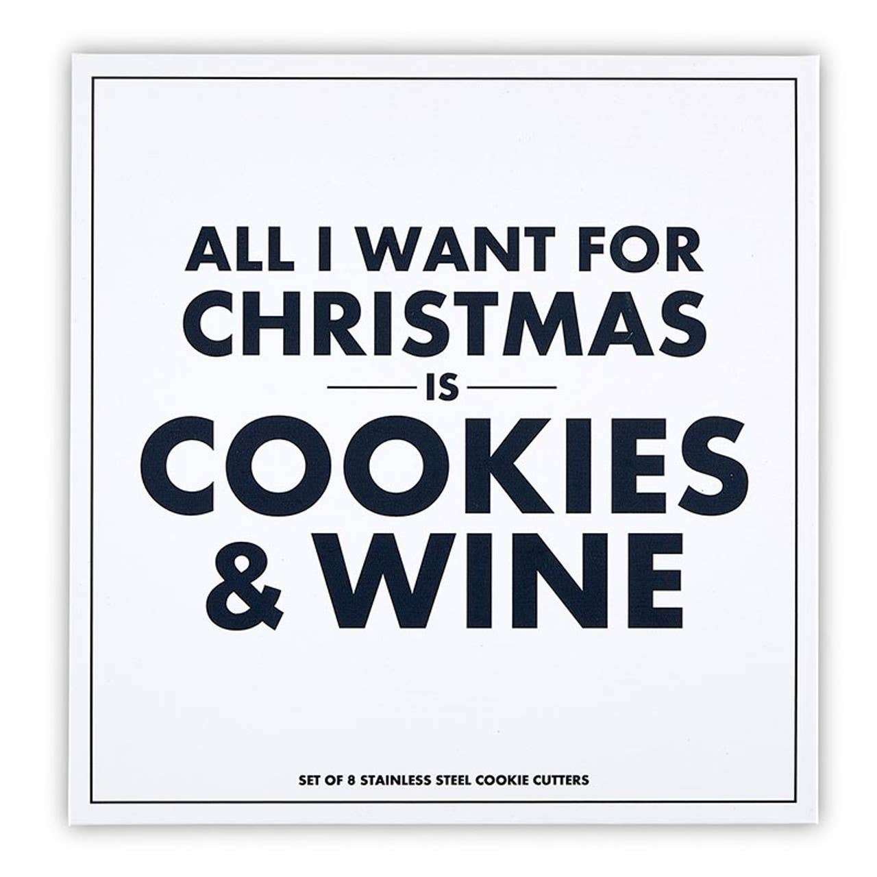 Face To Face Cookies & Wine Cookie Cutter Book Box