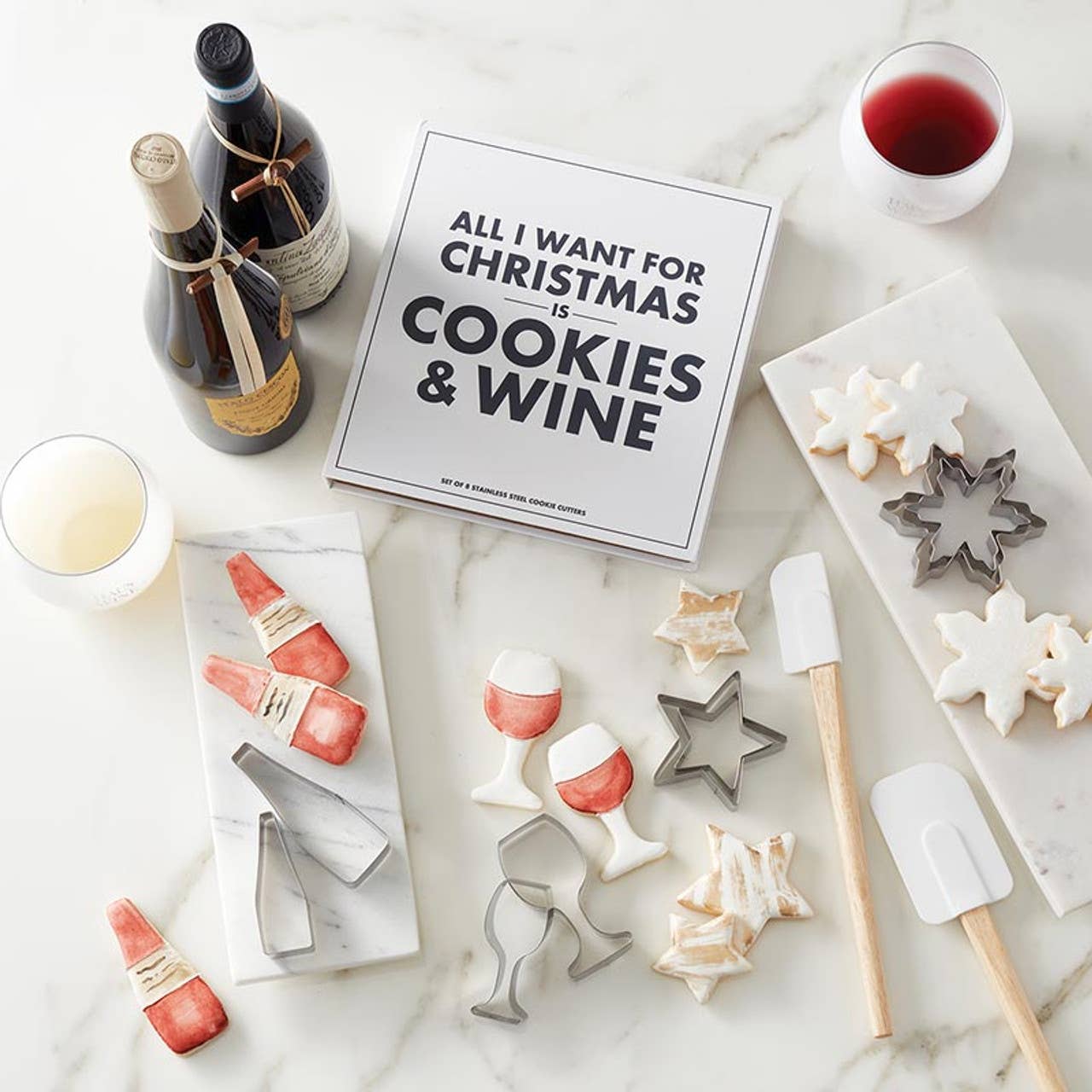 Face To Face Cookies & Wine Cookie Cutter Book Box