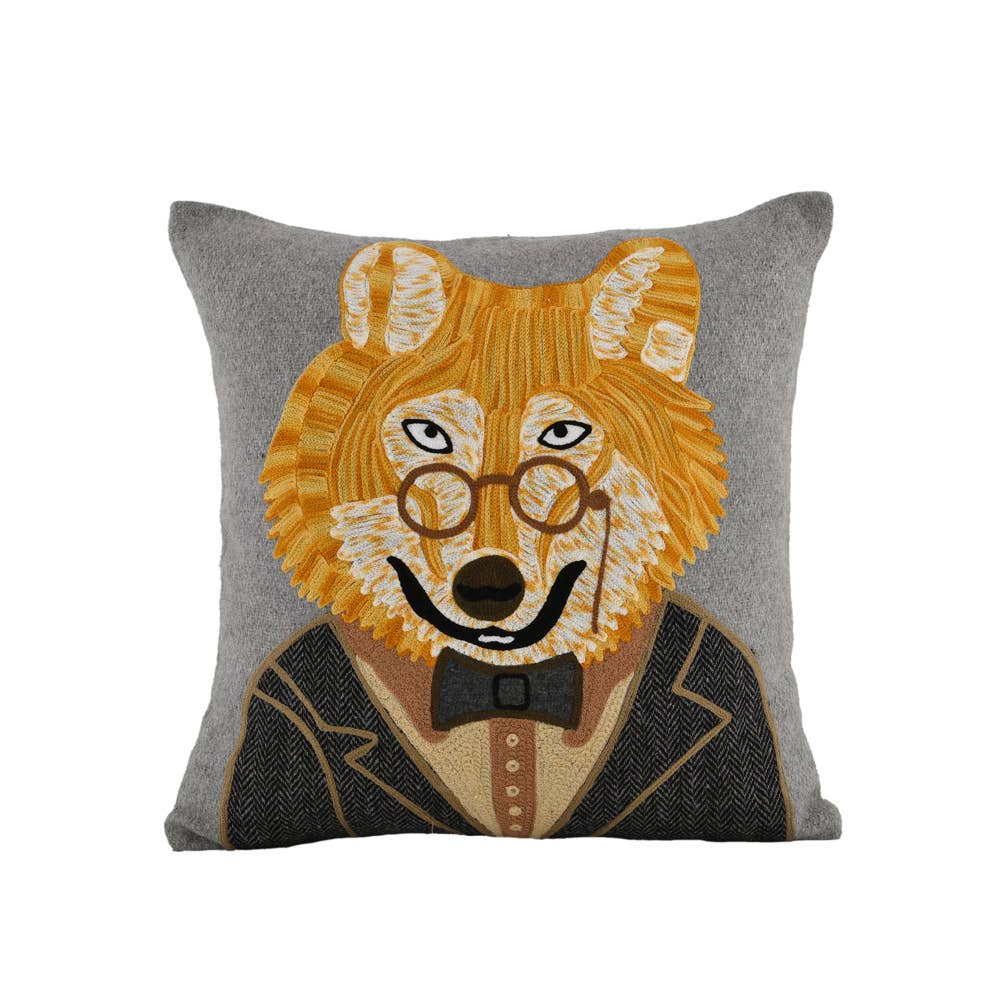 Mr. FOX FELT PILLOW 18X18
