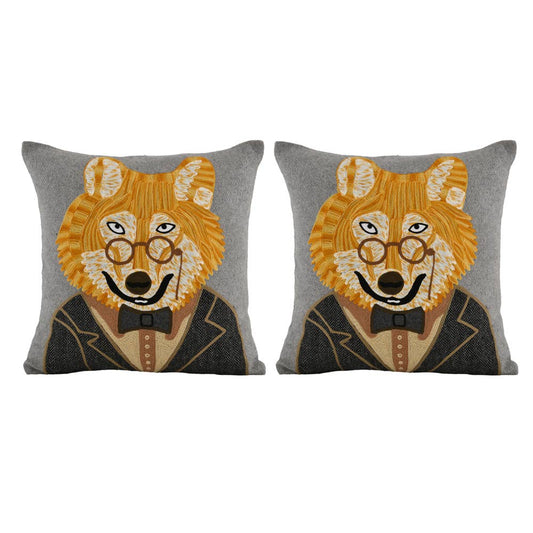 Mr. FOX FELT PILLOW 18X18
