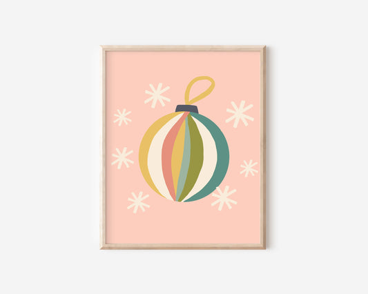 Holiday Ornament 8x10 Art Print on Canvas Paper (Unframed)