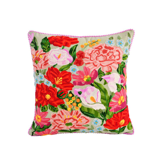 FLORAL GARDEN CUSHION 18x18