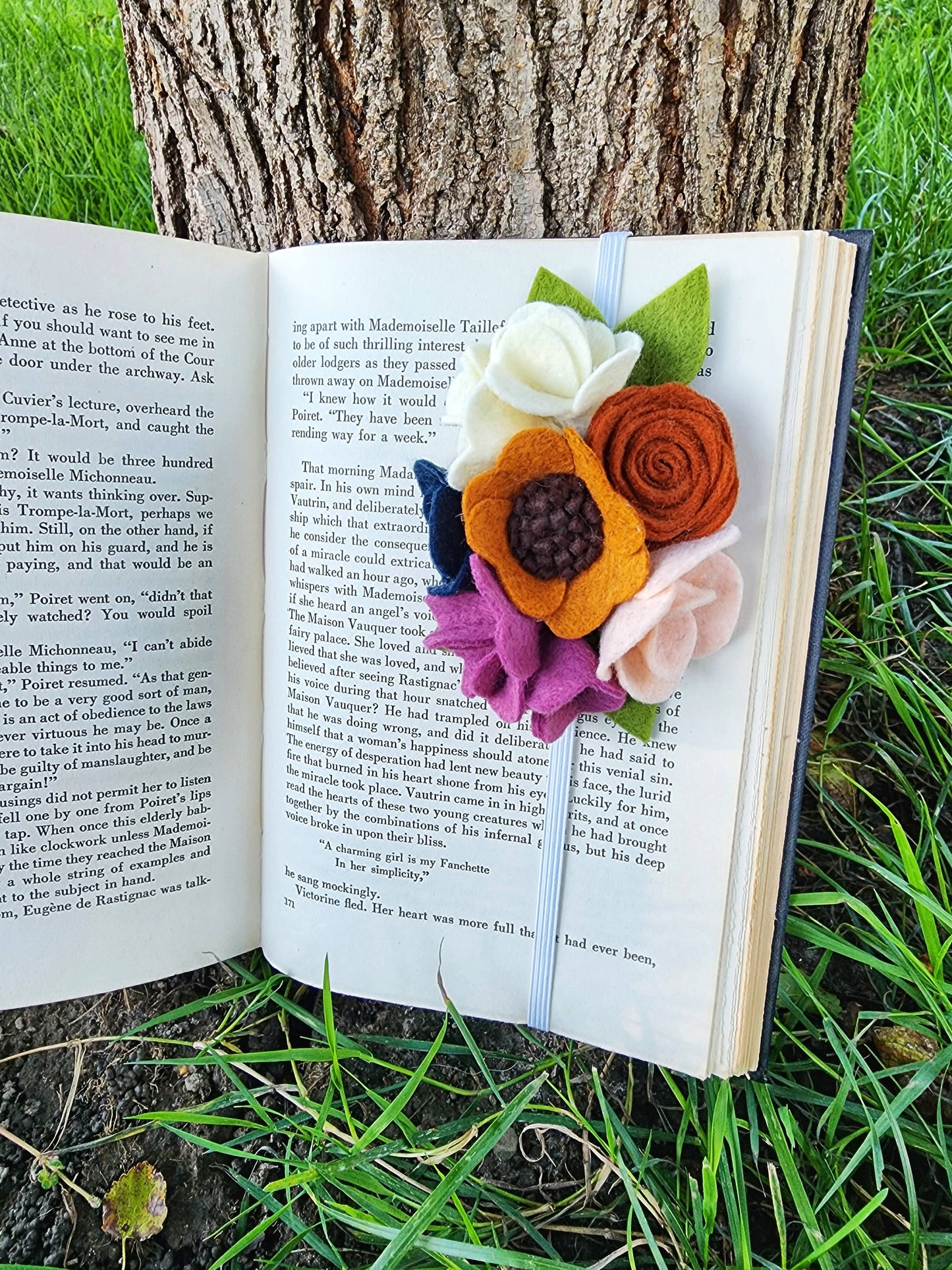 Felt Bookmark - Rusty Rose