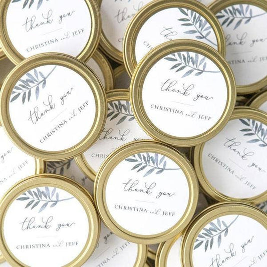 Custom Soy Candle | Gold Tin Your Logo + Brand Candles: ROSE NOIR