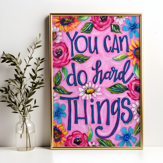Inspirational Quote Wall Art, Typography, Dopamine Decor, Colorful Poster, Happy Art Prints: 11x14 print on canvas