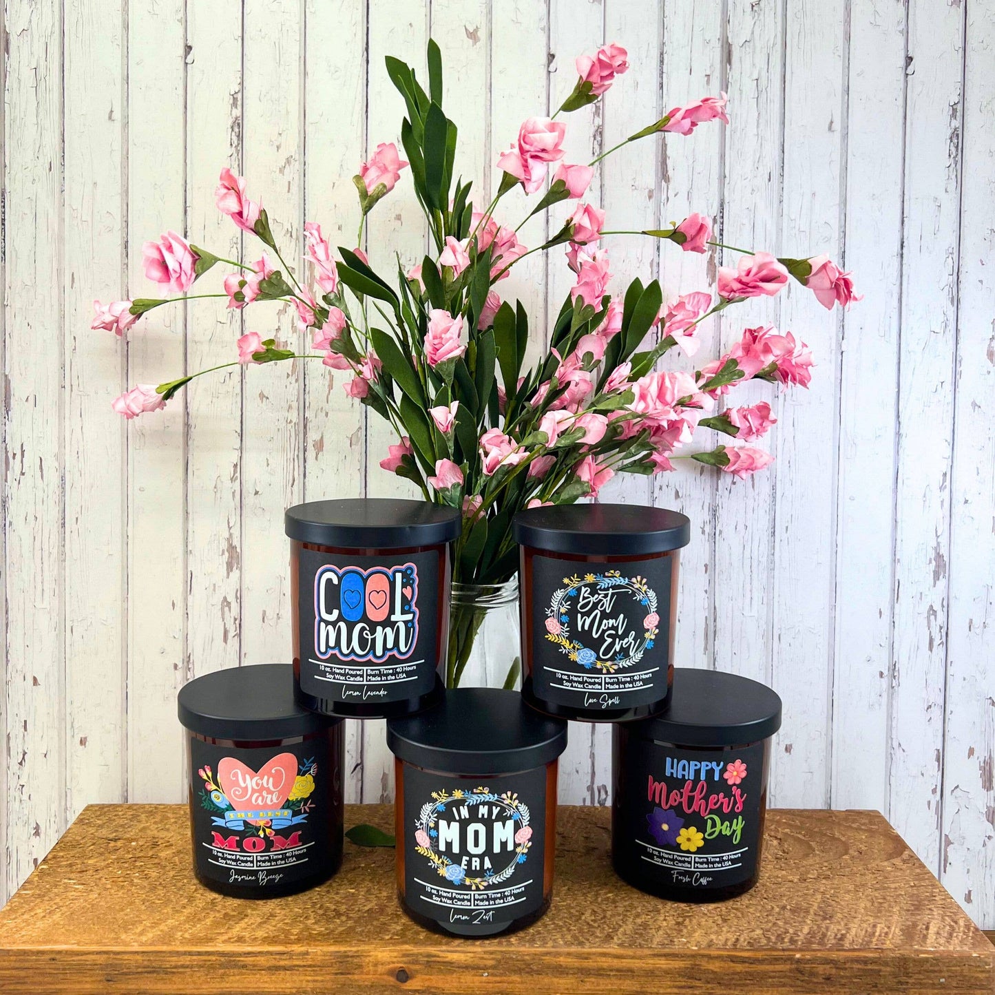Best Mom Ever Mothers Day - Soy Wax Candles - Spring Decor: Wild Flowers