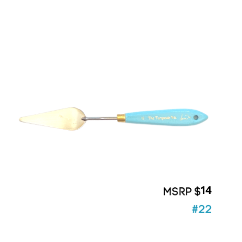 #22 PALETTE KNIFE THE TURQUOISE IRIS by Paint Pixie