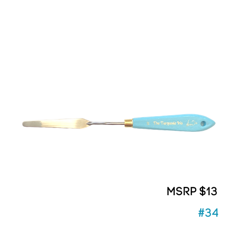 #34 PALETTE KNIFE THE TURQUOISE IRIS COLLECTION by Paint Pixie