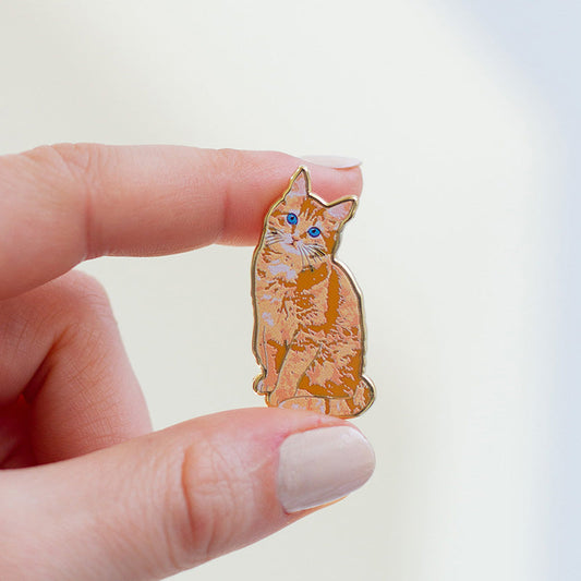 Orange Cat Enamel Pin