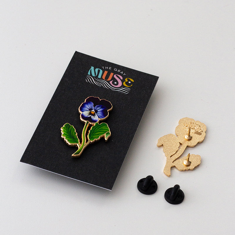 Pansy v2 Floral Enamel Pin