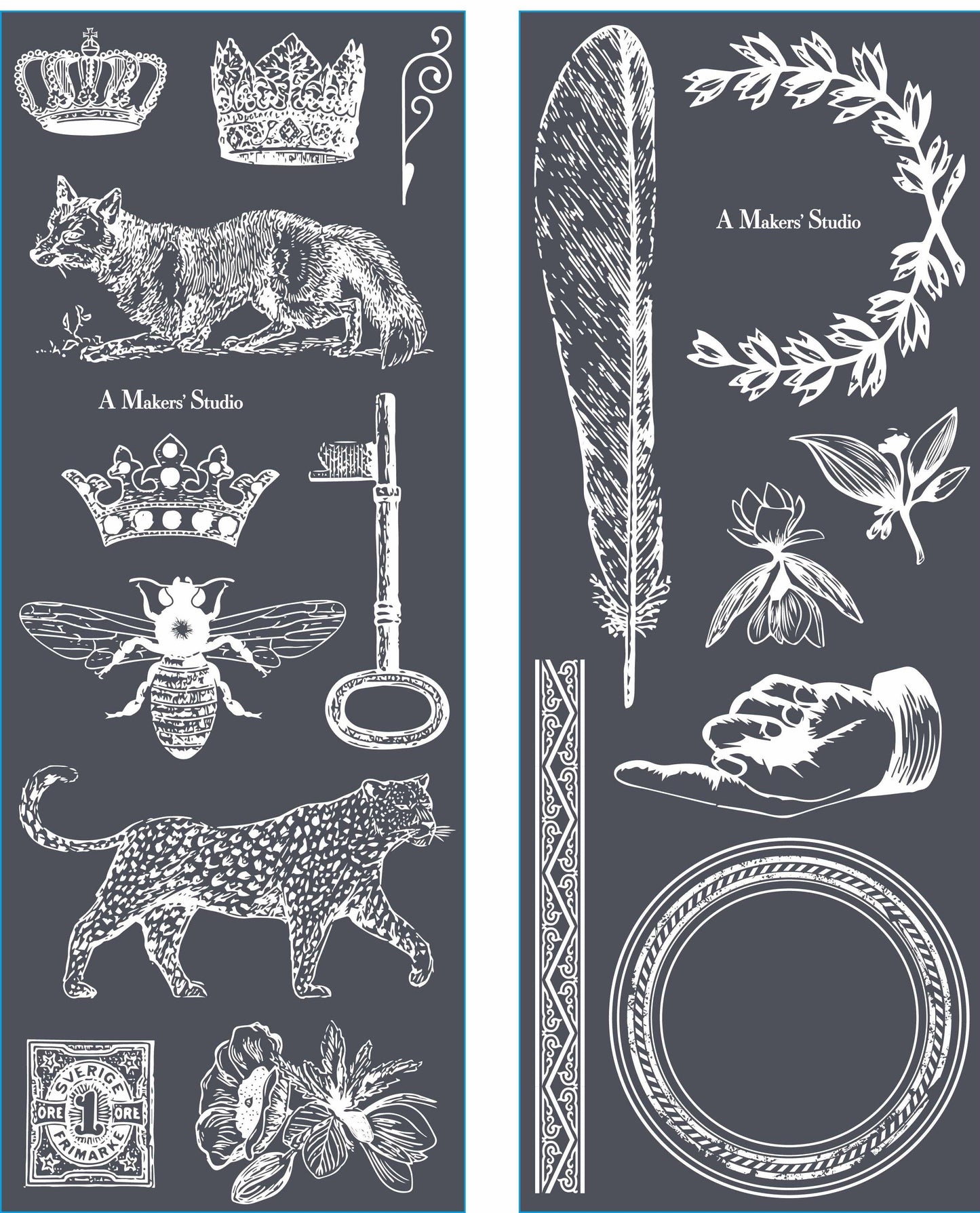 Mesh Stencil-2-pack-Animal Kingdom- 4.25 x 11