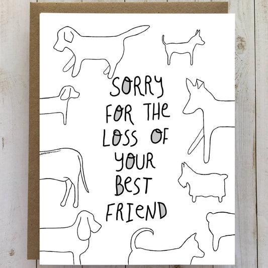 Dog Sympathy Card, pet sympathy card