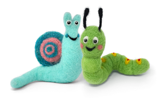 Beastie Buddies Snail & Caterpillar Needle Felting Craft Kit