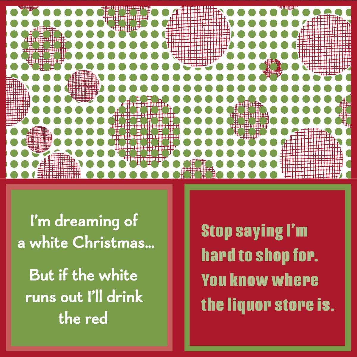 Napkin: XMAS Hard to Shop/Drink Red