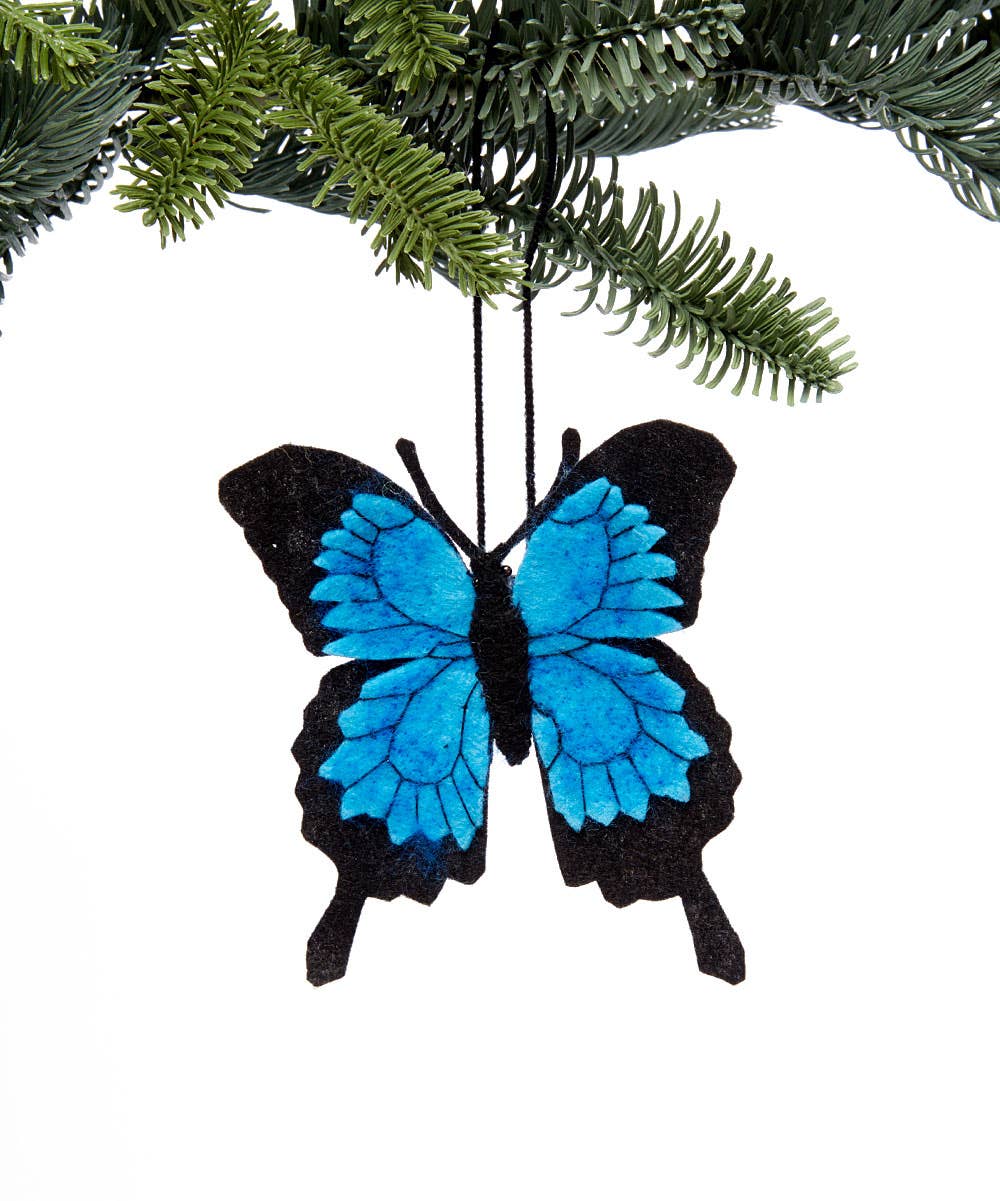 Blue Butterfly Ornament