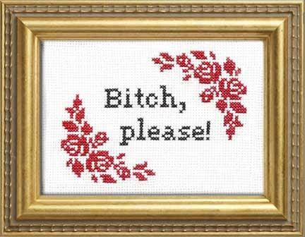 Bitch, Please: Deluxe Cross Stitch Kit