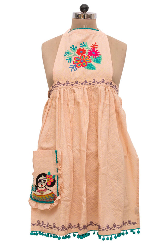 FRIDA APRON PINK 33X34"