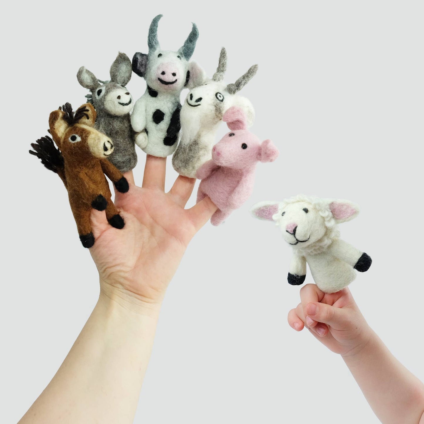 Felt Finger Puppets - BARNYARD