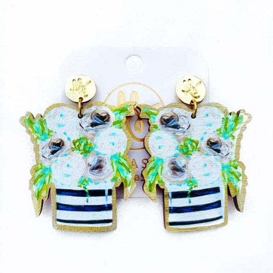 Floral Bouquet Statement Artwork Dangle Earring