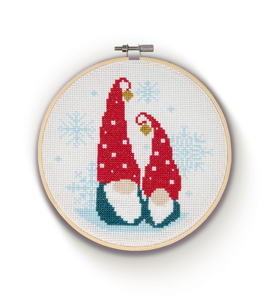Nordic Gnomes Cross Stitch Craft Kit - a great holiday gift!