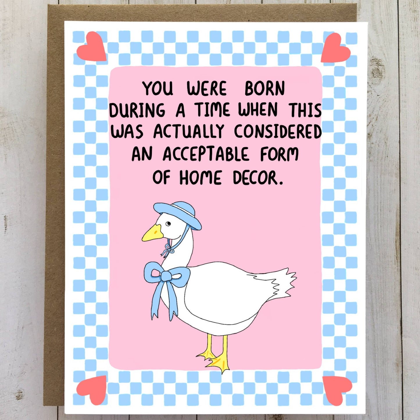 1990s Goose Birthday Card - Funny Birthday Card, 80s card