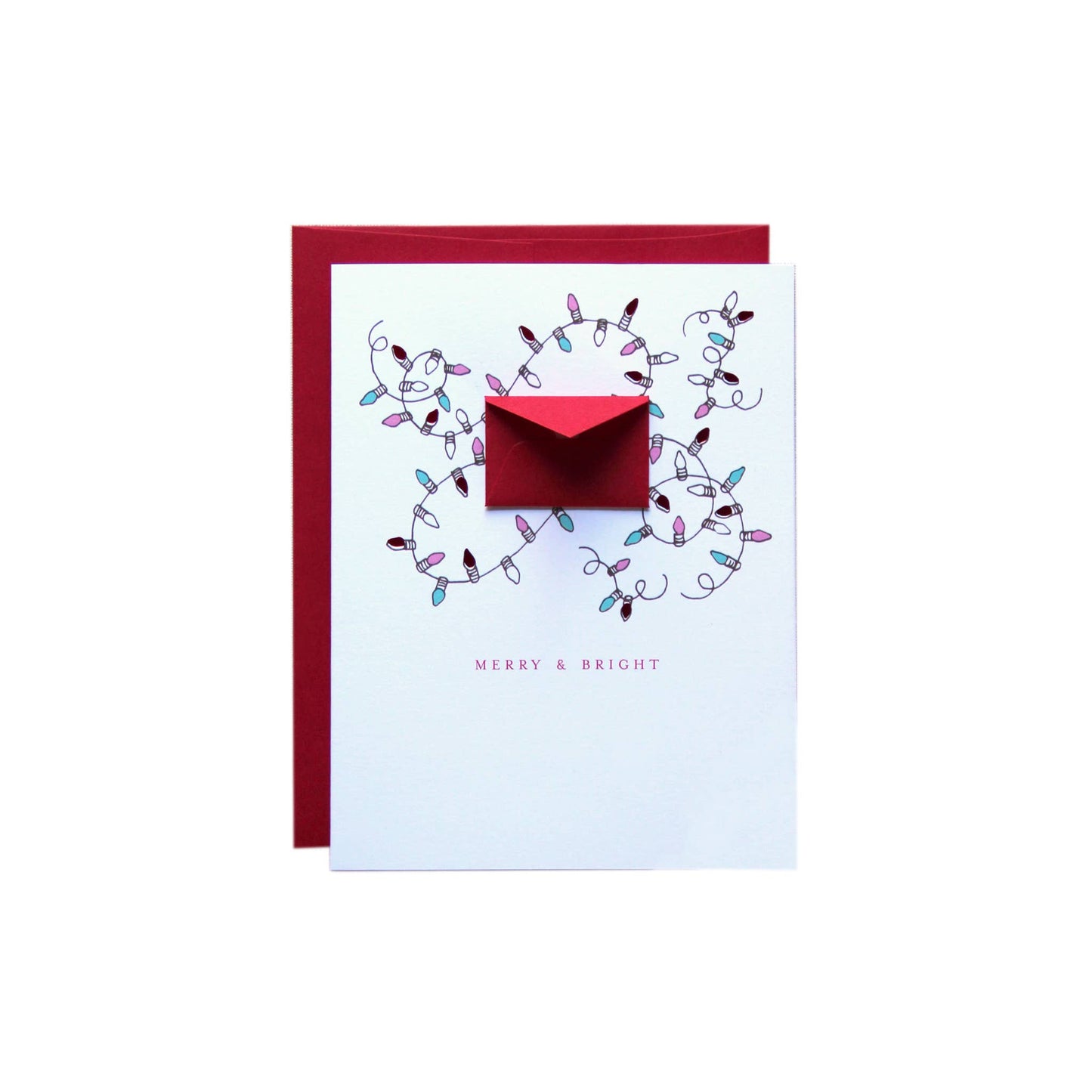 Merry and Bright Tiny Envelope Foil Card