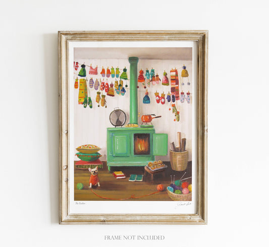 The Knitter Art Print - 8.5" X 11"